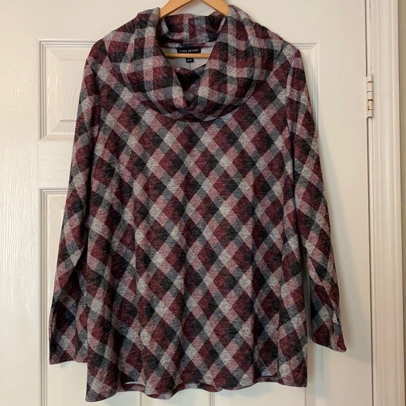 NWT Lane Bryant Plaid Top - Picture 1 of 5